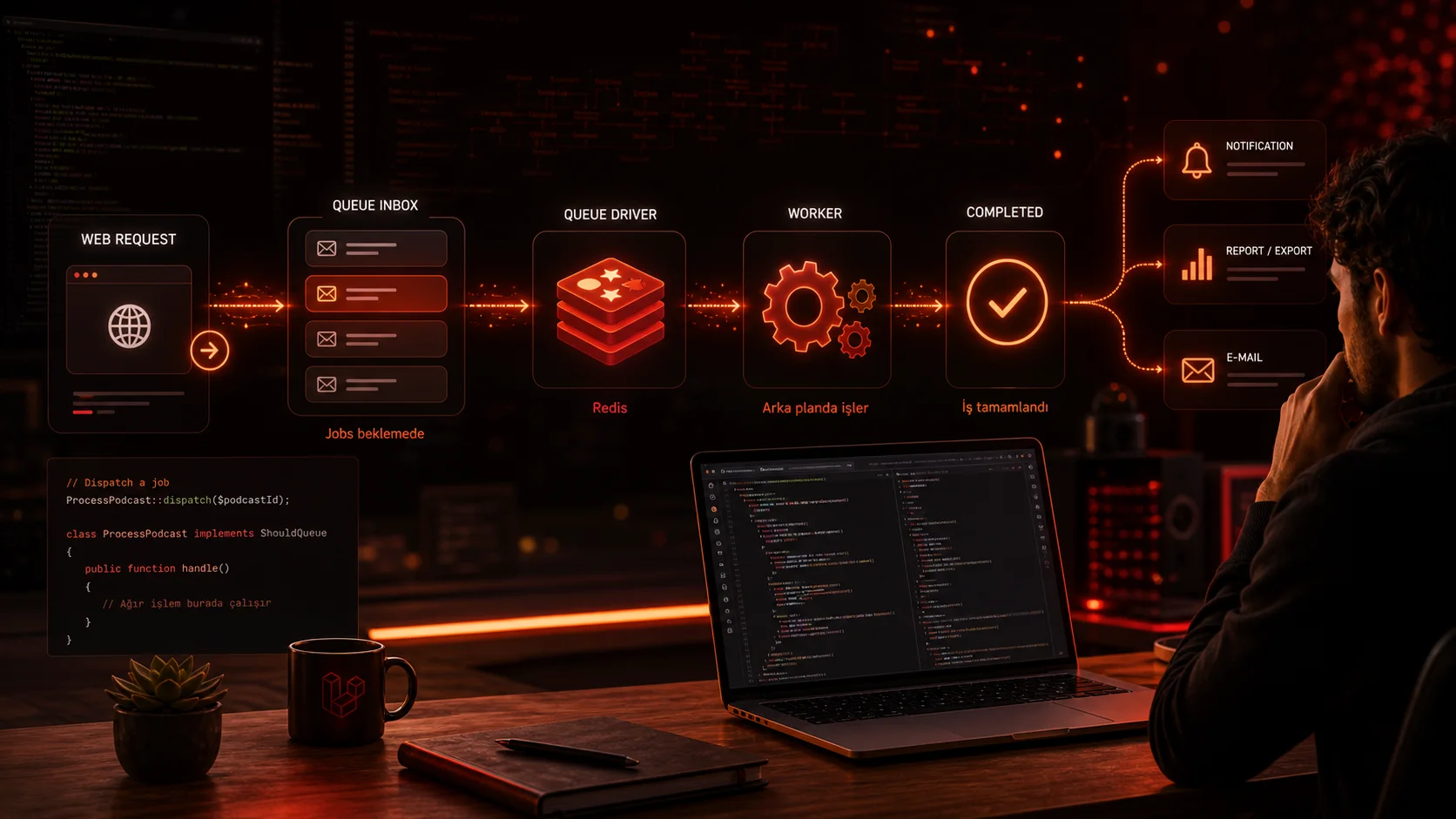 Laravel Queue ve Job Mantığı: Ağır İşleri Kullanıcıya Bekletme