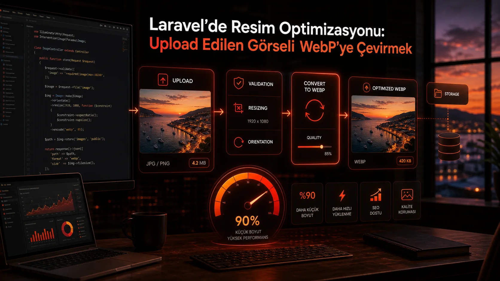 Laravel’de Resim Optimizasyonu: Upload Edilen Görseli WebP’ye Çevirmek